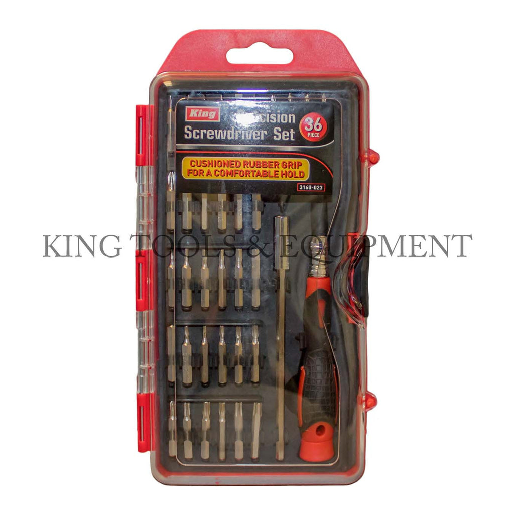 36-pc Precision SCREWDRIVER And BIT SET W/ Case - 3160-0 – King Tools ...