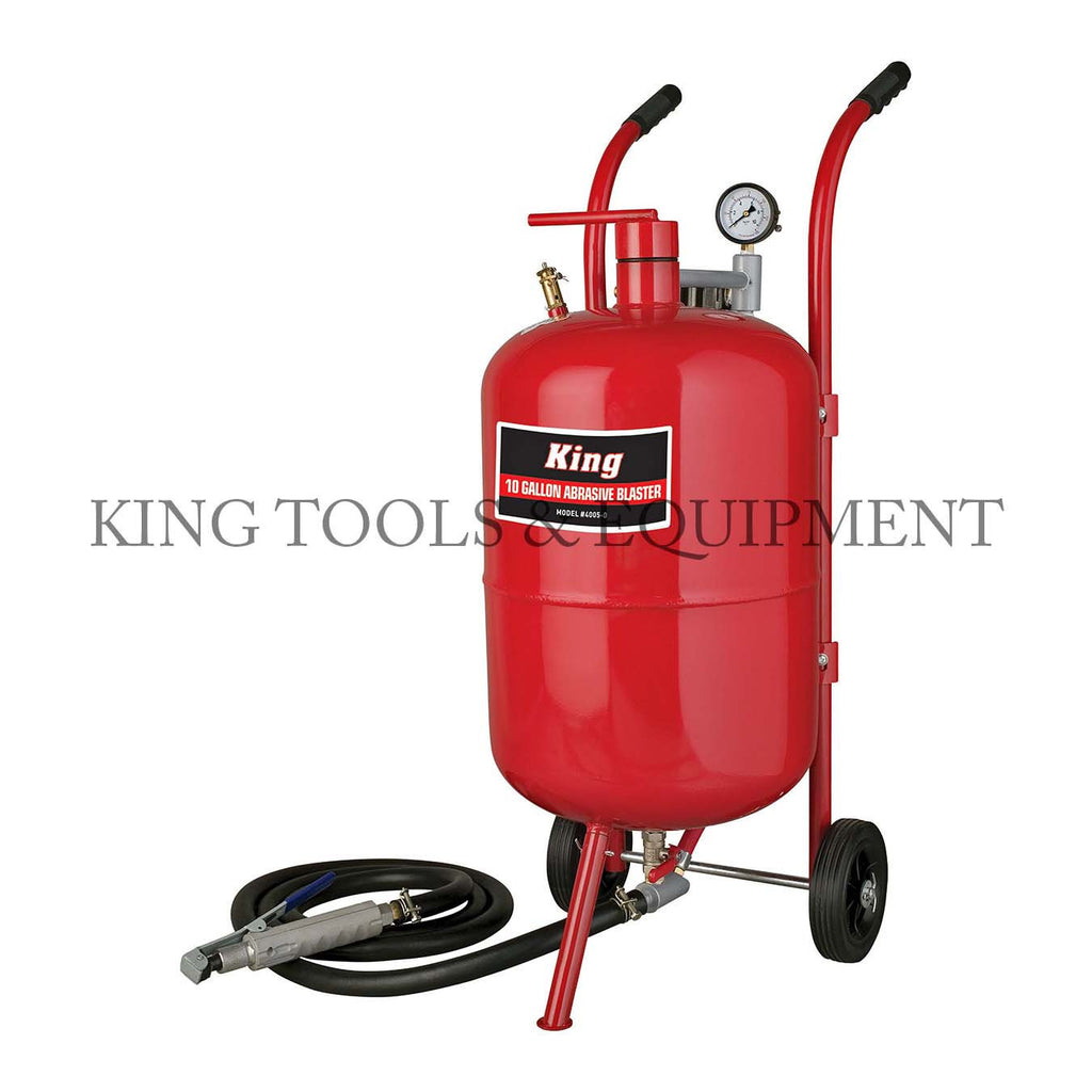 Great Choice Products Mini 10 Gallon Portable Air Sandblaster Sand Blaster  Kit High Pressure Tank Red