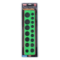 0969-0 - 1/2" MAGNETIC SOCKET HOLDER, SAE, 3/8" - 1-1/4 (GREEN)