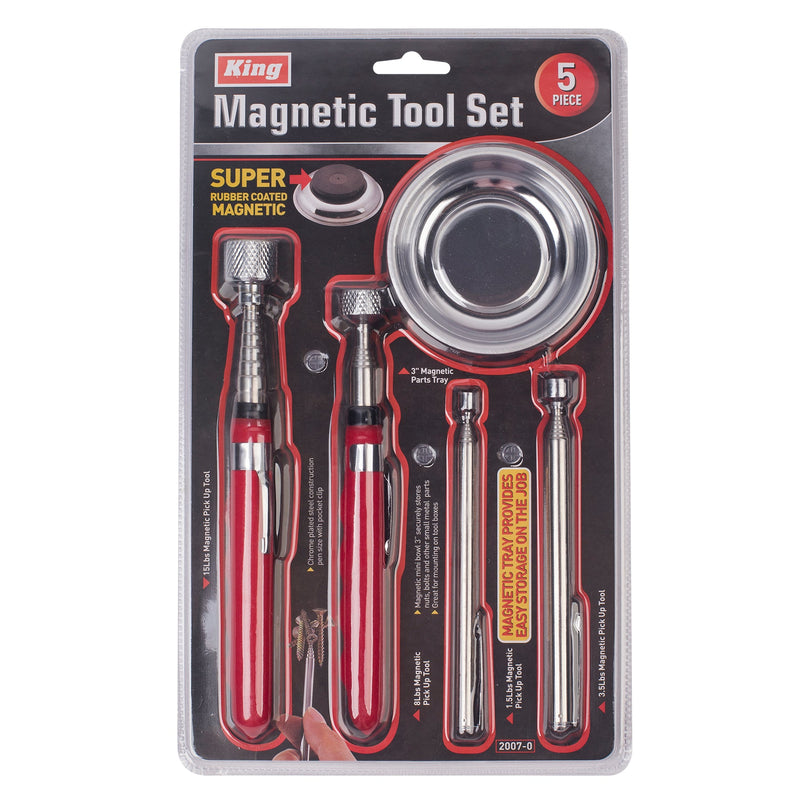 2007-0 - 5-PC MAGNETIC TOOL SET, DISPLAY CASE