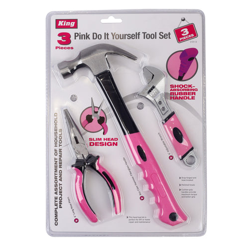 3101-0 - 3-PC PINK DO-IT-YOURSELF TOOL SET