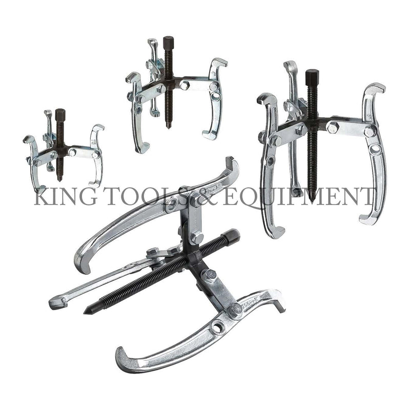 KING 4-pc 3-Jaw GEAR PULLER SET (3" + 4" + 6" + 8")