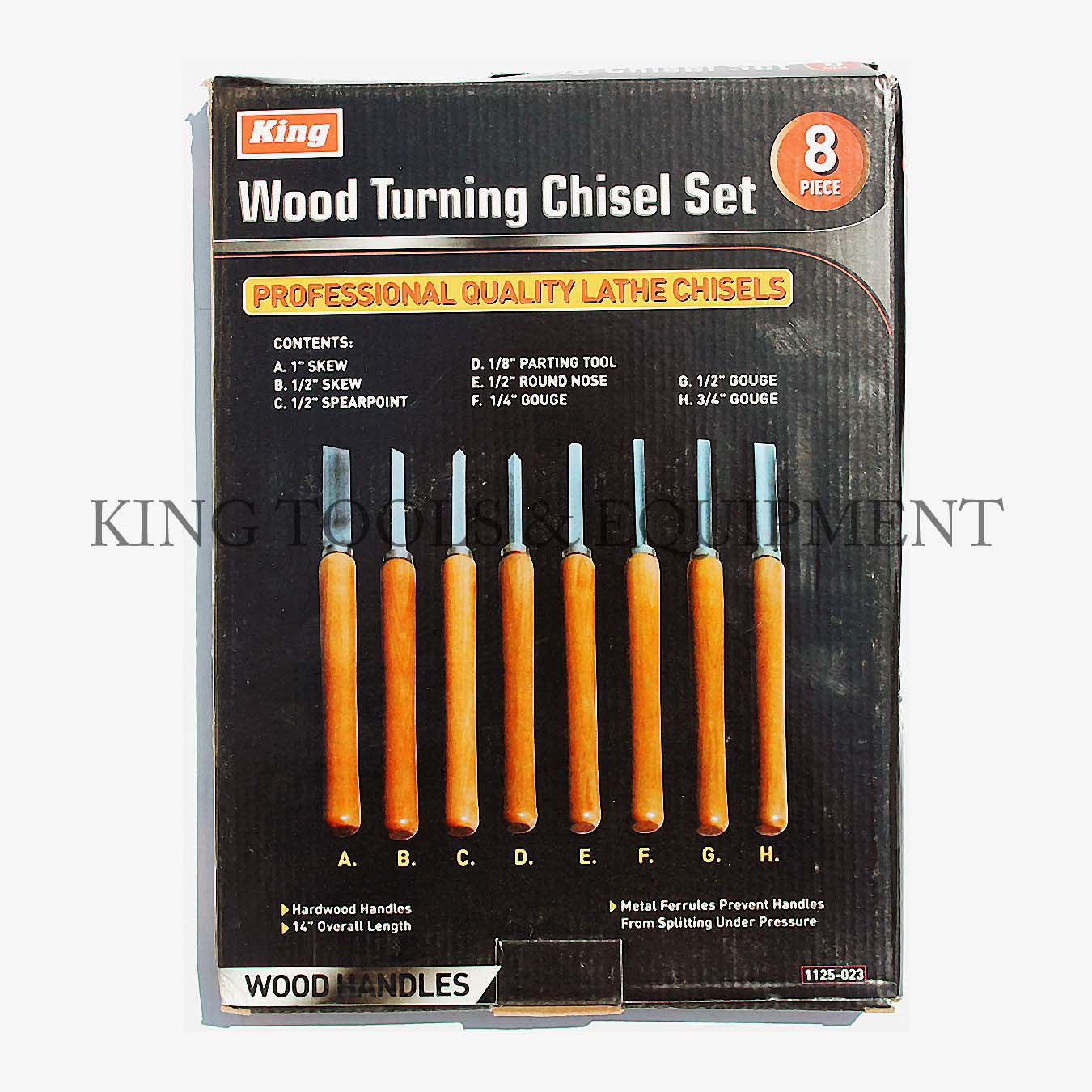 8 Piece Wood Chisel Set for Lathe Woodworking - Gouges, Skews