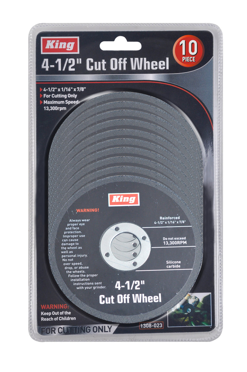 10-PC 4-1/2" CUT OFF WHEEL (1321-0)