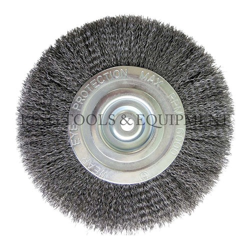 KING 8" WIRE BRUSH WHEEL, 6000 RPM Max