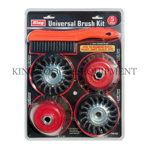 KING 5-pc Assorted UNIVERSAL BRUSH KIT