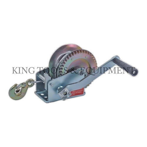 KING HAND WINCH w/ 8m (26') Steel Cable and Hook