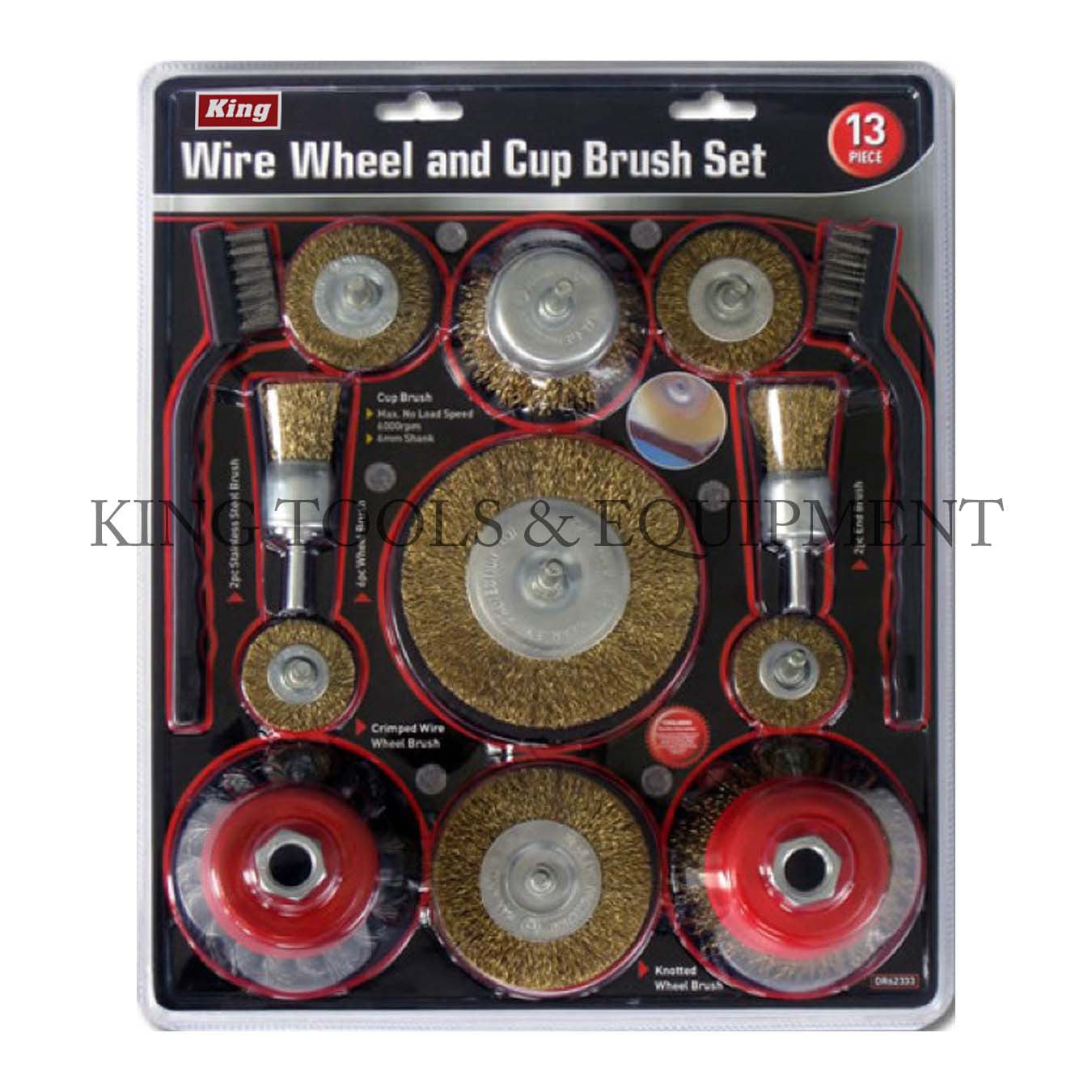 13-pc Assorted WIRE WHEEL and CUP BRUSH SET - 1770-0 – King Tools